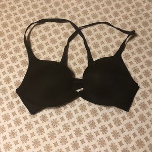 Front close cross back push up bra